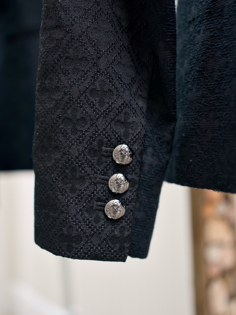 Juicy Couture Black Textured Single-Button Blazer - Picture 6 of 9